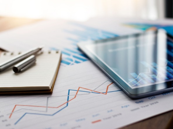 Business data abstract image